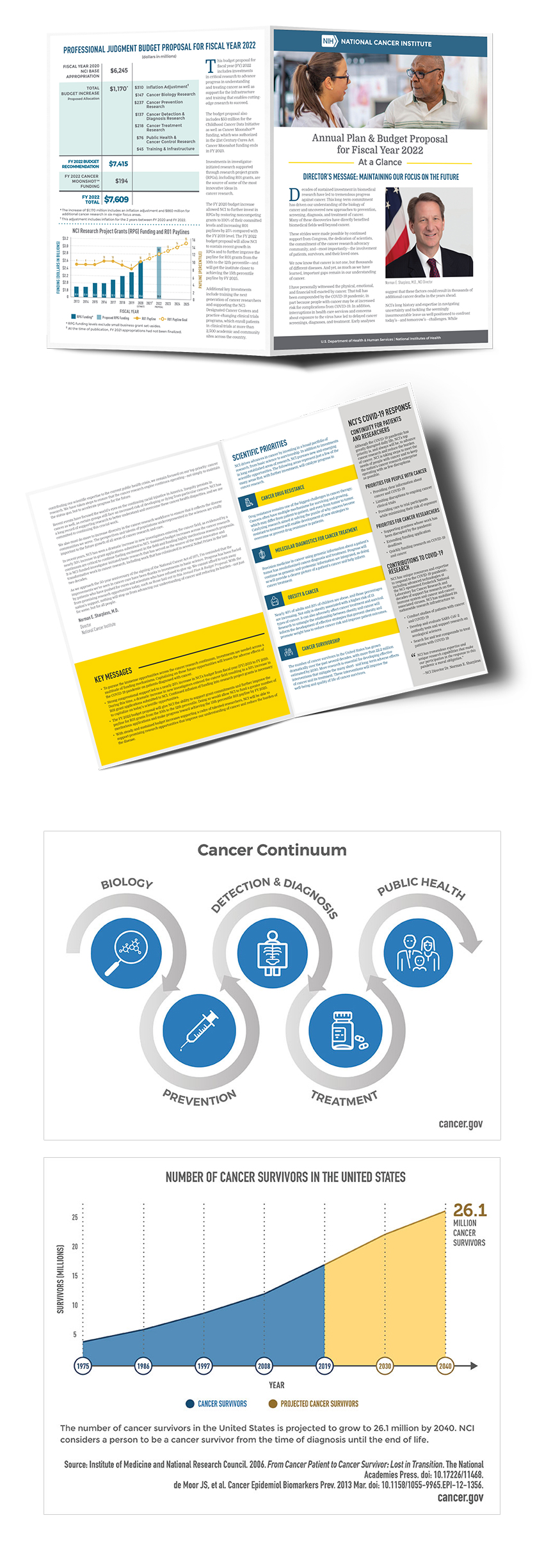 Annual Plan At-a-Glance Booklet, Cancer Continuum Graphic & Graph