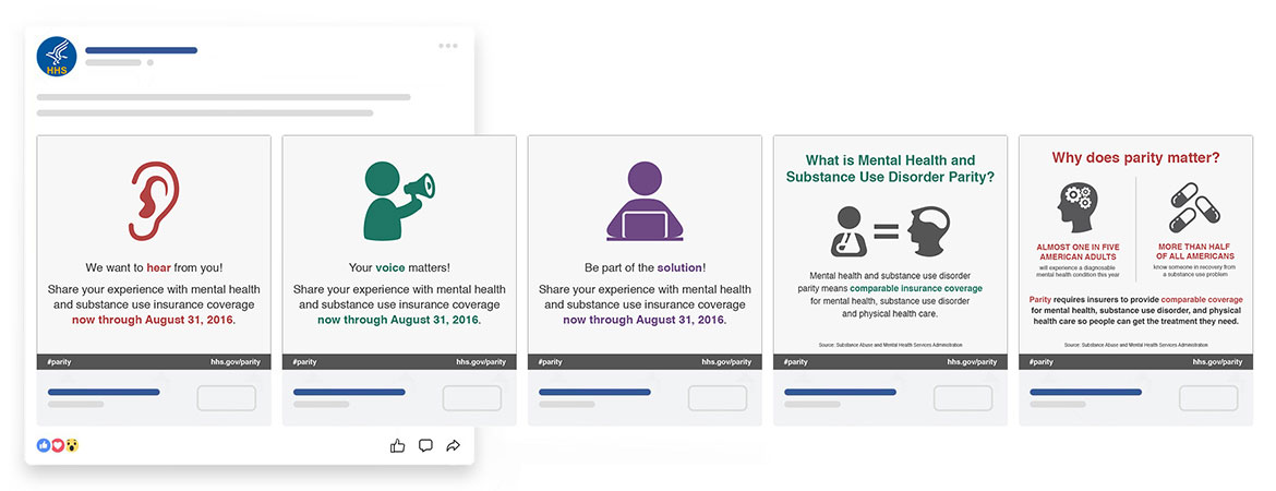 HHS Mental Health Parity Social Media Graphics