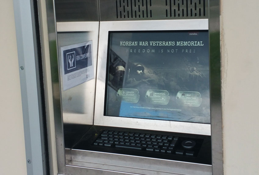 Korean War Veterans Memorial Kiosk