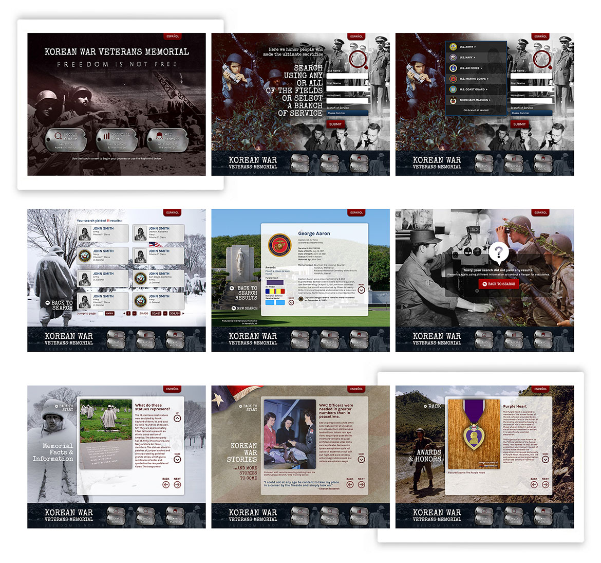 Korean War Veterans Memorial Kiosk Design