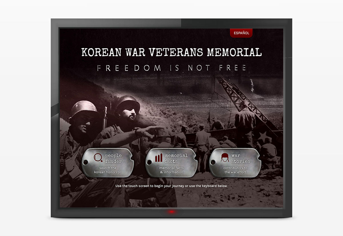 Korean War Veterans Memorial Kiosk Design